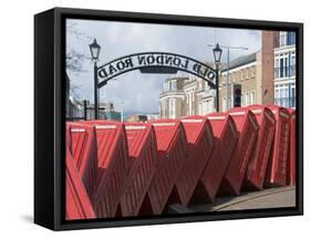 Red Telephone Box Sculpture Entitled Out of Order by David Mach, Kingston Upon Thames, Surrey-Hazel Stuart-Framed Stretched Canvas