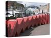 Red Telephone Box Sculpture Out of Order by David Mach. Kingston Upon Thames, Surrey-Hazel Stuart-Stretched Canvas