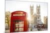 Red telephone box & Westminster Abbey, London, England, UK-Jon Arnold-Mounted Photographic Print