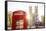 Red telephone box & Westminster Abbey, London, England, UK-Jon Arnold-Framed Stretched Canvas