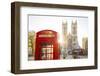 Red telephone box & Westminster Abbey, London, England, UK-Jon Arnold-Framed Photographic Print