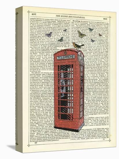 Red Telephone Box-Marion Mcconaghie-Stretched Canvas