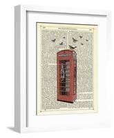 Red Telephone Box-Marion Mcconaghie-Framed Art Print