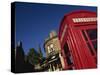 Red Telephone Boxes in Town Centre, Bakewell, Peak District National Park, Derbyshire, England, UK-Neale Clarke-Stretched Canvas