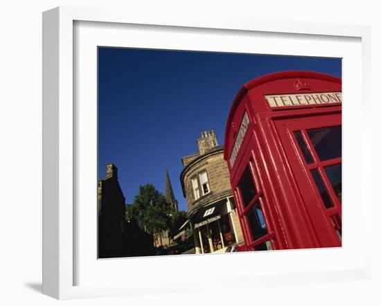 Red Telephone Boxes in Town Centre, Bakewell, Peak District National Park, Derbyshire, England, UK-Neale Clarke-Framed Photographic Print
