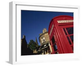 Red Telephone Boxes in Town Centre, Bakewell, Peak District National Park, Derbyshire, England, UK-Neale Clarke-Framed Photographic Print