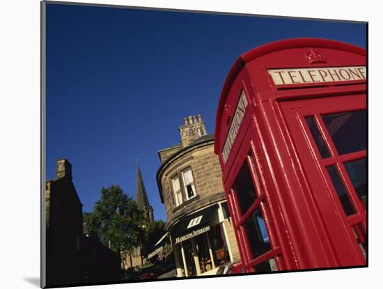Red Telephone Boxes in Town Centre, Bakewell, Peak District National Park, Derbyshire, England, UK-Neale Clarke-Mounted Photographic Print