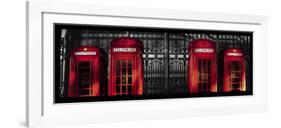 Red Telephone Boxes, London-Stephane Rey-Gorrez-Framed Art Print