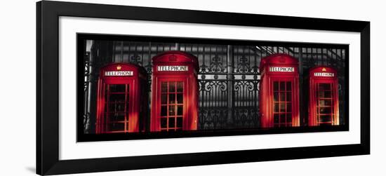 Red Telephone Boxes, London-Stephane Rey-Gorrez-Framed Art Print