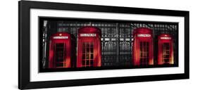 Red Telephone Boxes, London-Stephane Rey-Gorrez-Framed Art Print
