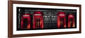 Red Telephone Boxes, London-Stephane Rey-Gorrez-Framed Art Print