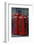 Red Telephone Boxes, Smithfield Market, London. Examples of K2 and K6 kiosks.-Richard Turpin-Framed Photo