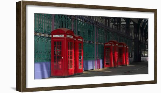 Red Telephone Boxes, Smithfield Market, Smithfield, London-Richard Bryant-Framed Photographic Print