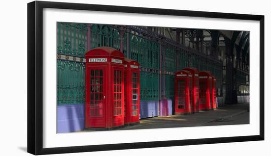 Red Telephone Boxes, Smithfield Market, Smithfield, London-Richard Bryant-Framed Photographic Print