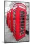 Red Telephone Boxes, Westminster, London, England-Dan Henson-Mounted Photographic Print