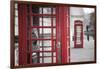 Red telephone boxes, Whitehall, London, England, UK-Jon Arnold-Framed Photographic Print