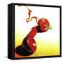 Red Telephone Receiver-null-Framed Stretched Canvas