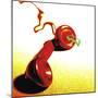 Red Telephone Receiver-null-Mounted Photographic Print