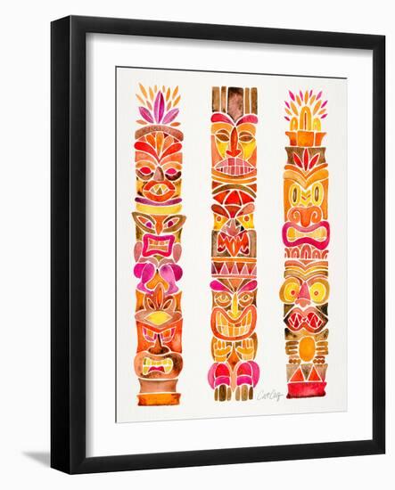 Red Tiki Totems-Cat Coquillette-Framed Giclee Print