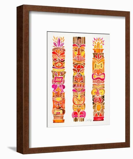 Red Tiki Totems-Cat Coquillette-Framed Giclee Print