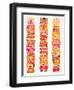 Red Tiki Totems-Cat Coquillette-Framed Giclee Print