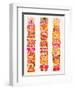 Red Tiki Totems-Cat Coquillette-Framed Giclee Print