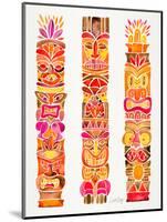 Red Tiki Totems-Cat Coquillette-Mounted Giclee Print