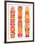 Red Tiki Totems-Cat Coquillette-Framed Giclee Print