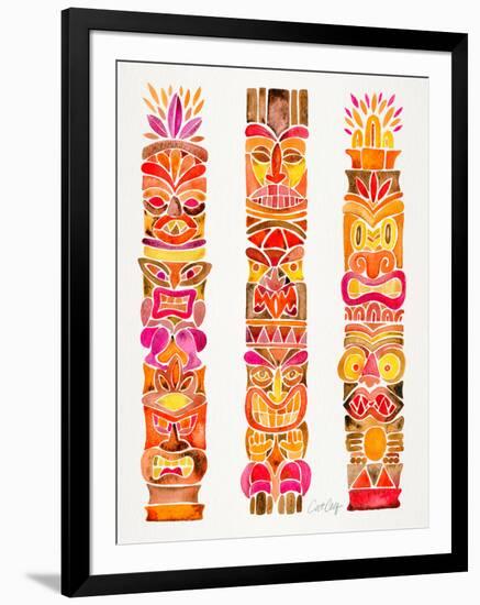 Red Tiki Totems-Cat Coquillette-Framed Giclee Print