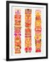 Red Tiki Totems-Cat Coquillette-Framed Giclee Print