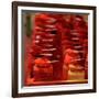 Red Tikka (Or Kumkuma) Powder at Kalighat in Calcutta (Kolkata) in West Bengal in India-Shaun Higson India-Kolkata-Framed Art Print