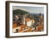 Red tile roofs dominate the old city of Dubrovnik, Dalmatia, Croatia-Merrill Images-Framed Photographic Print