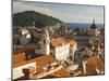 Red tile roofs dominate the old city of Dubrovnik, Dalmatia, Croatia-Merrill Images-Mounted Photographic Print
