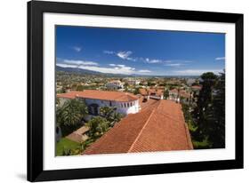 Red Tile Roofs Of Santa Barbara California-George Oze-Framed Photographic Print