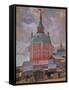 Red Tower in the Trinity Lavra of St. Sergius, 1912-Boris Michaylovich Kustodiev-Framed Stretched Canvas