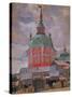 Red Tower in the Trinity Lavra of St. Sergius, 1912-Boris Michaylovich Kustodiev-Stretched Canvas