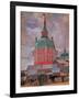 Red Tower in the Trinity Lavra of St. Sergius-Boris Kustodiyev-Framed Giclee Print