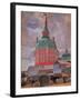 Red Tower in the Trinity Lavra of St. Sergius-Boris Kustodiyev-Framed Giclee Print