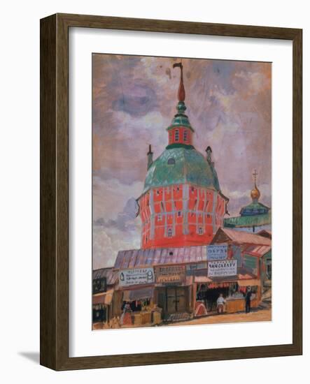 Red Tower in the Trinity Lavra of St. Sergius-Boris Kustodiyev-Framed Giclee Print