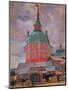 Red Tower in the Trinity Lavra of St. Sergius-Boris Kustodiyev-Mounted Giclee Print