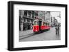 Red Tram in Istanbul, Istiklal Street, Turkey-David Ionut-Framed Photographic Print
