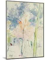 Red Tree in a Wood, 1893 (W/C on Paper)-Berthe Morisot-Mounted Giclee Print