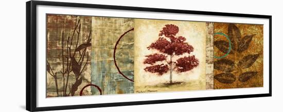 Red Tree Panel II-Michael Marcon-Framed Premium Giclee Print