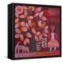 Red Tree-Hilke Macintyre-Framed Stretched Canvas