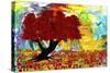 Red tree-Ata Alishahi-Stretched Canvas