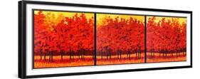 Red Trees Triptych-Patty Baker-Framed Premium Giclee Print