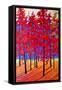 Red Trees-Patty Baker-Framed Stretched Canvas