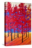 Red Trees-Patty Baker-Stretched Canvas