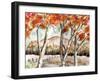 Red Trees-Neela Pushparaj-Framed Giclee Print