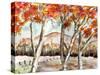 Red Trees-Neela Pushparaj-Stretched Canvas